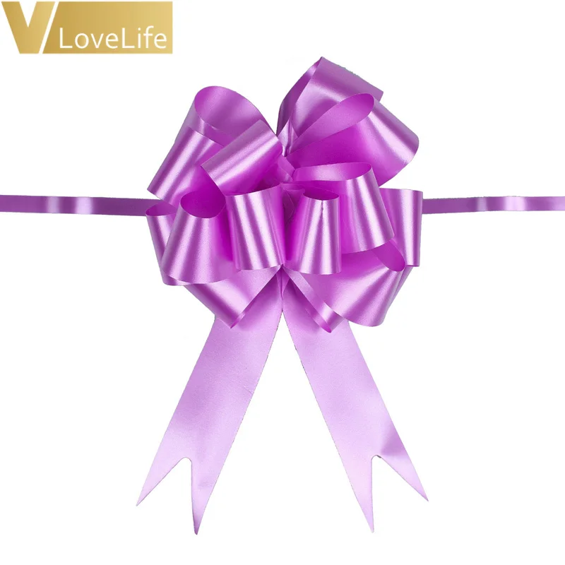 Lavender 12 шт., 30 мм x 120 см, банты для свадебного украшения автомобиля, рождественский подарок, обертка для свадьбы, дня рождения, вечеринки, Декор, принадлежности для Святого Валентина - Цвет: Lavender
