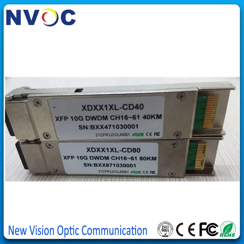 Приемопередатчик DWDM XFP с DDM волоконно-оптический модуль ITU GridM LC SFP 2 шт./лот |