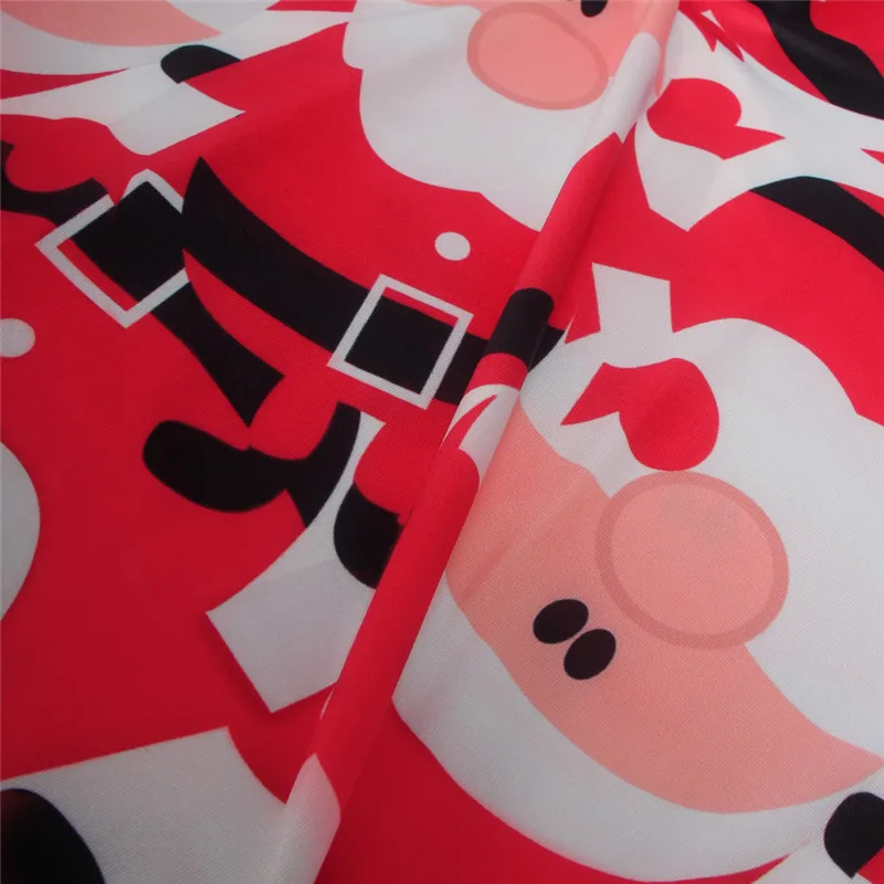 4XL 5XL Large Size Dress Casual Printed Cartoon Christmas Dress Autumn Winter Long Sleeve A-line Dress Plus Size Women Clothing