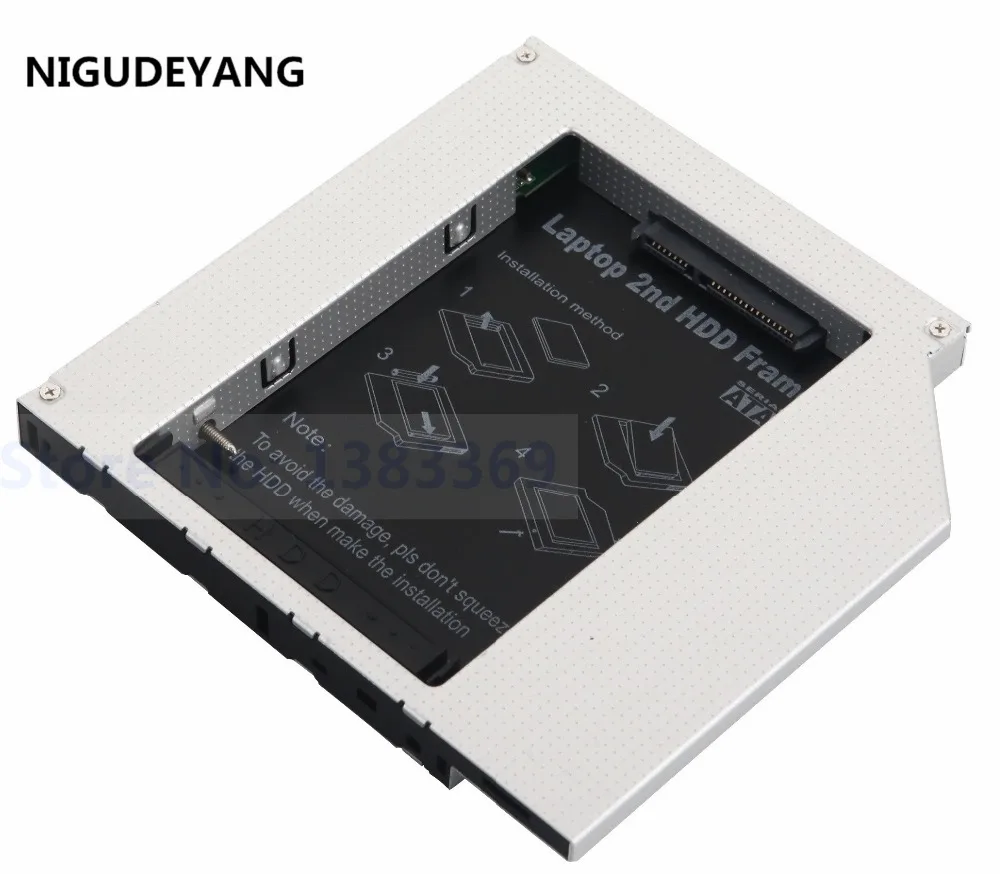 

NIGUDEYANG IDE to SATA 2nd Hard Disk Drive Optical bay Caddy Frame for DELL INSPIRON 6400 9400 1501