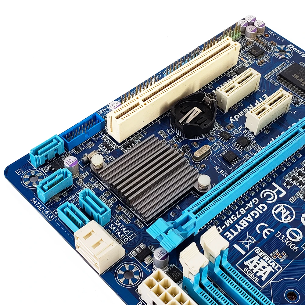 Gigabyte GA-B75M-D3V рабочего Материнская плата B75M-D3V B75 LGA 1155 i7 i5 i3 E3 DDR3 16G SATA3 USB3.0 VGA, HDMI, DVI микро-atx корпус