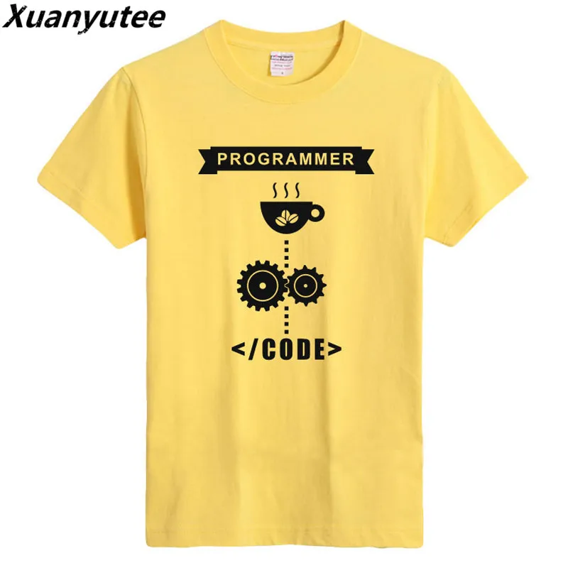 Xuanyutee Geek Мужская футболка DIY индивидуальная печать программист код Geeks хлопок с