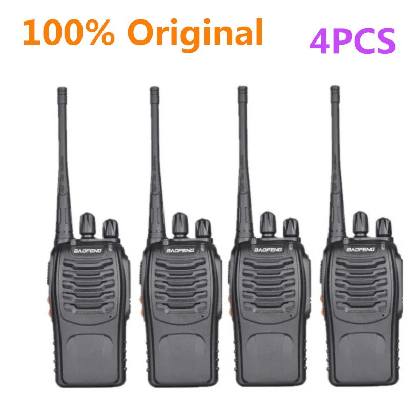 4 шт./лот Baofeng BF 888S мини иди и болтай Walkie Talkie портативный радио CB BF888s 16CH UHF Comunicador