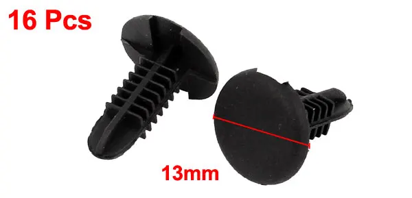 X Autohaux 16 Pcs Black Plastic Rivets Retainer Clip 4Mm 5Mm 15Mm For Car Bumper | Автомобили и мотоциклы