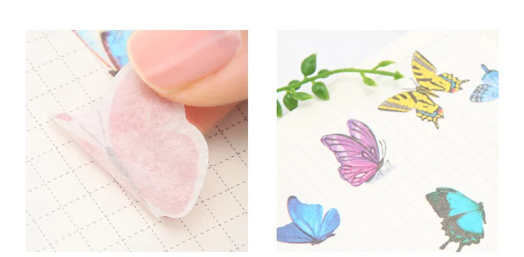 6 компл./упак. наклейки в форме бабочек красивый для детей размещено kawaii наклейки для скрапбукинга канцелярские Эсколар школьные принадлежности