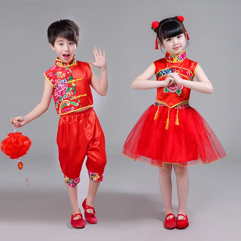 Yangko танцевальный костюм Qipao платье повседневные носовые платки танцевальное