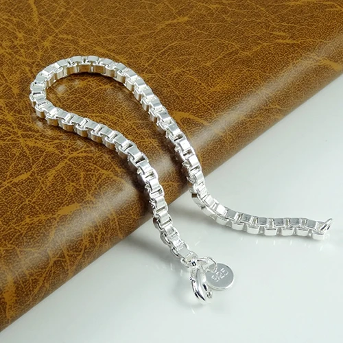 Новинка, модные браслеты Pulseira, посеребренные, звенья цепи, браслеты для женщин