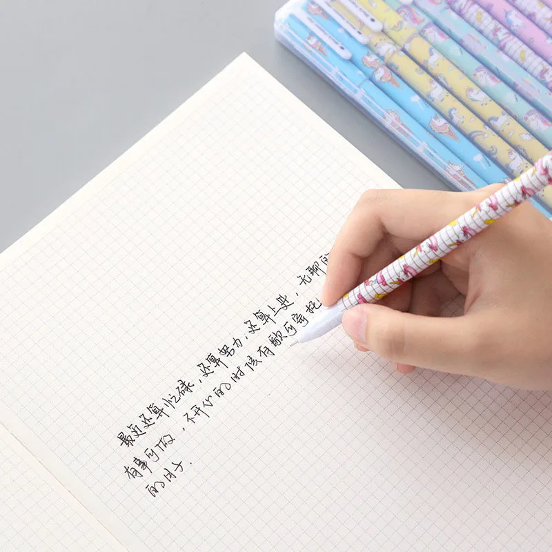 10 шт./кор. Kawaii Новинка Цветной чернил гелиевая ручка обычные ручки для детей