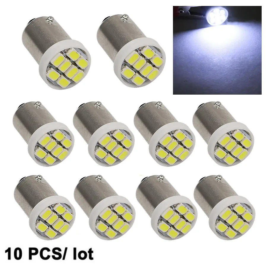 10 шт. светодиодные лампы BA9S T4W 8 SMD 1206 3020|car auto|license plate light12v light |