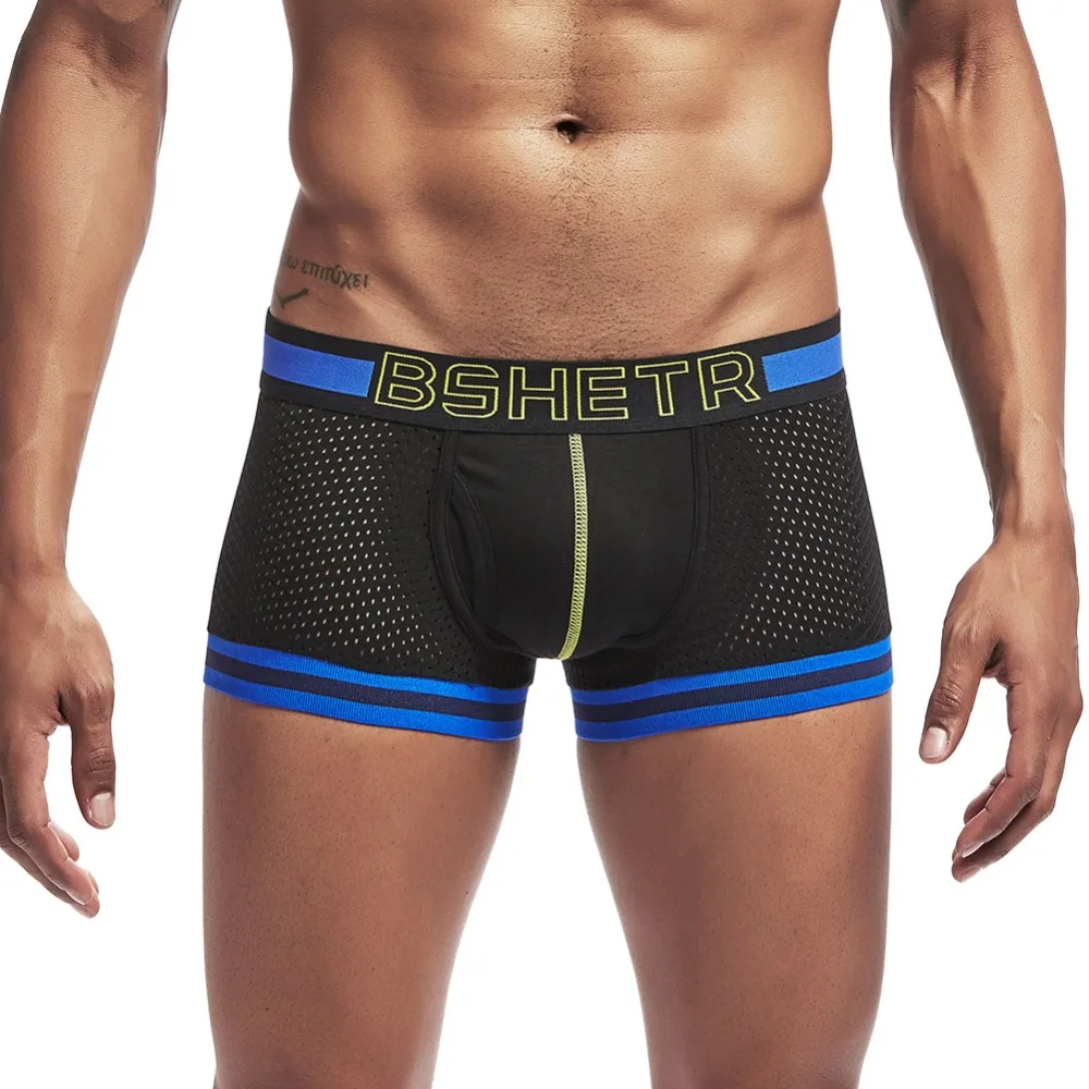 BSHETR брендовые новые мужские трусы шорты из хлопка сексуальное мужское нижнее