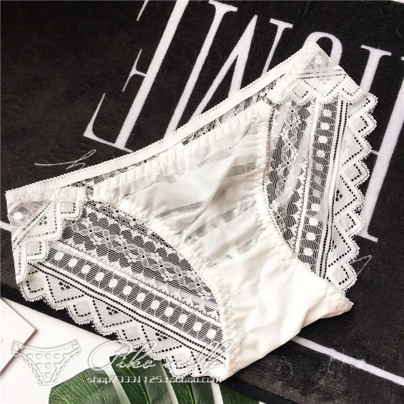 Женские прозрачные кружевные трусы SP & CITY хлопковые бесшовные с отверстиями для