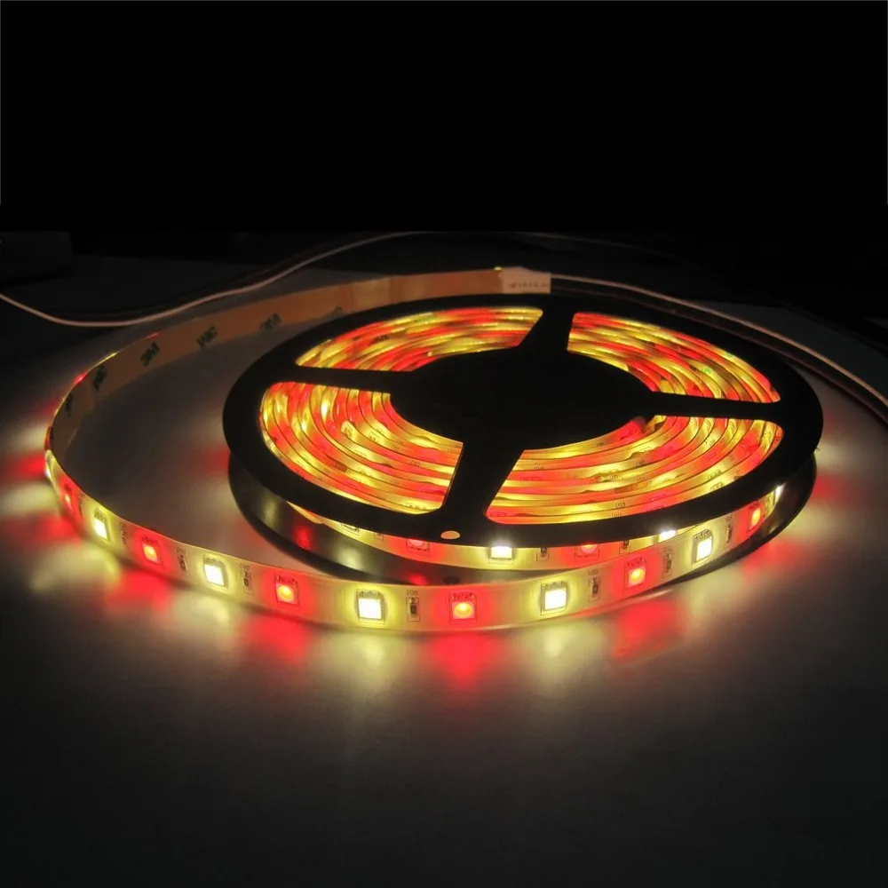 RGBW Светодиодные ленты 300 светодиодный s 16.4ft/5 м DC 24 V 72 W фары для SMD5050 супер Яркость