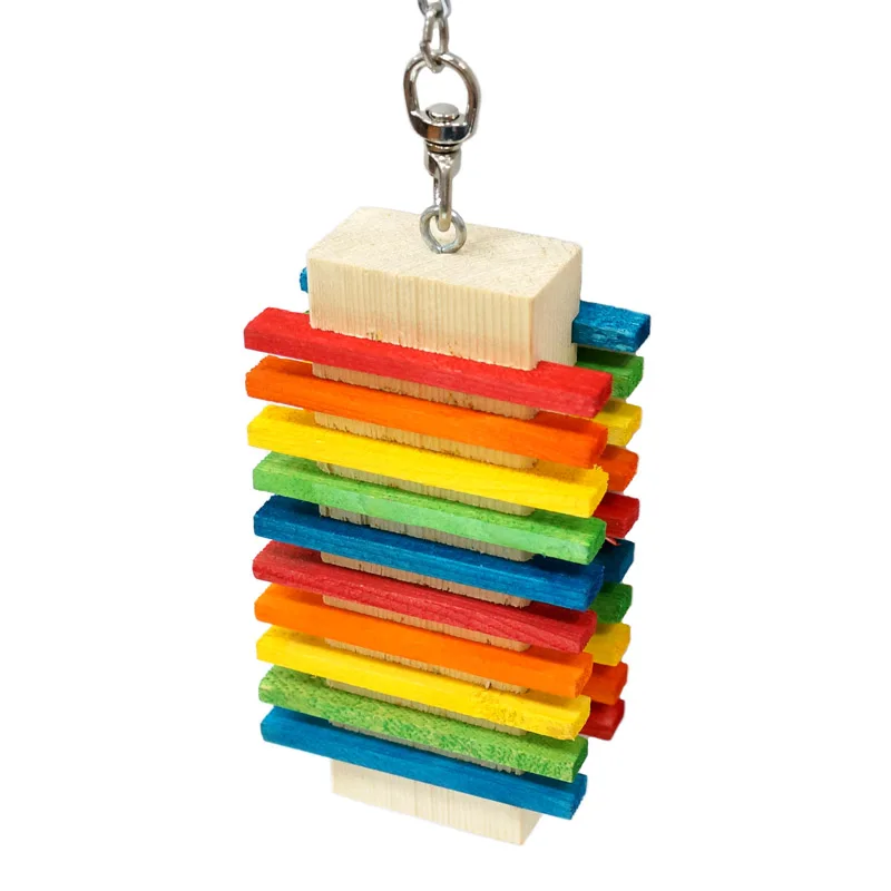 Игрушки для птиц CAITEC деревянный попугай с радужными ступенями игрушки жевания