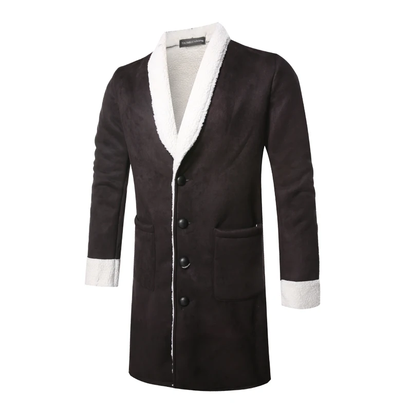 Для мужчин Тренч 2018 Новинка зимы мужской моды Slim Fit s пальто толстая Обувь на