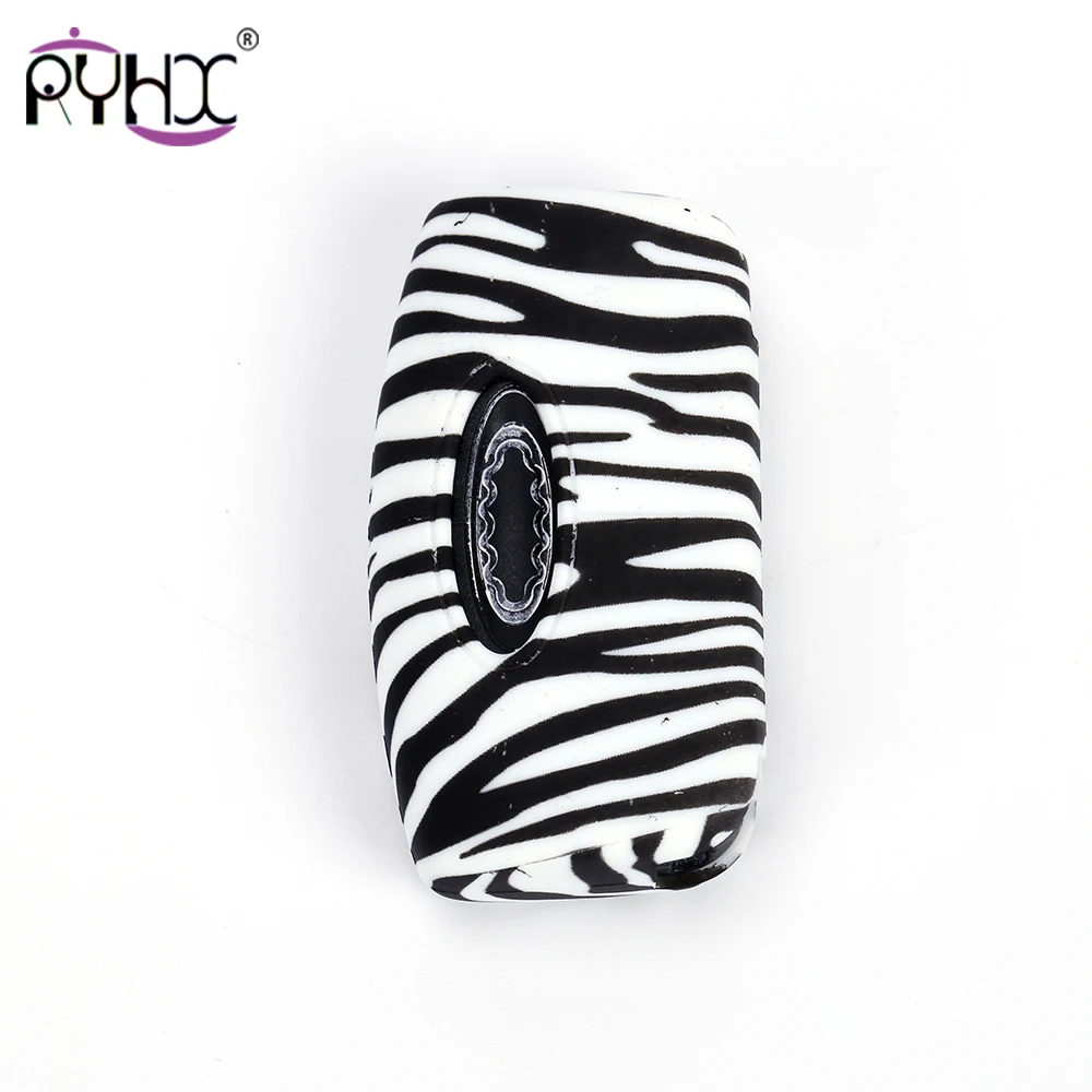 Чехол для ключа из силикона с модным камуфляжным рисунком для автомобилей Fiesta Focus 2 Ecosport Kuga с 3 кнопками.