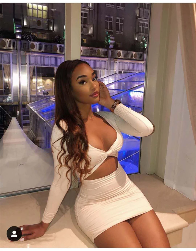 Невозьму 2 слоя Bodycon платье Для женщин новые летние Изящные изгибы вырезать конт мини платье с рюшами Белый Повседневное клуб Платья для вечеринок