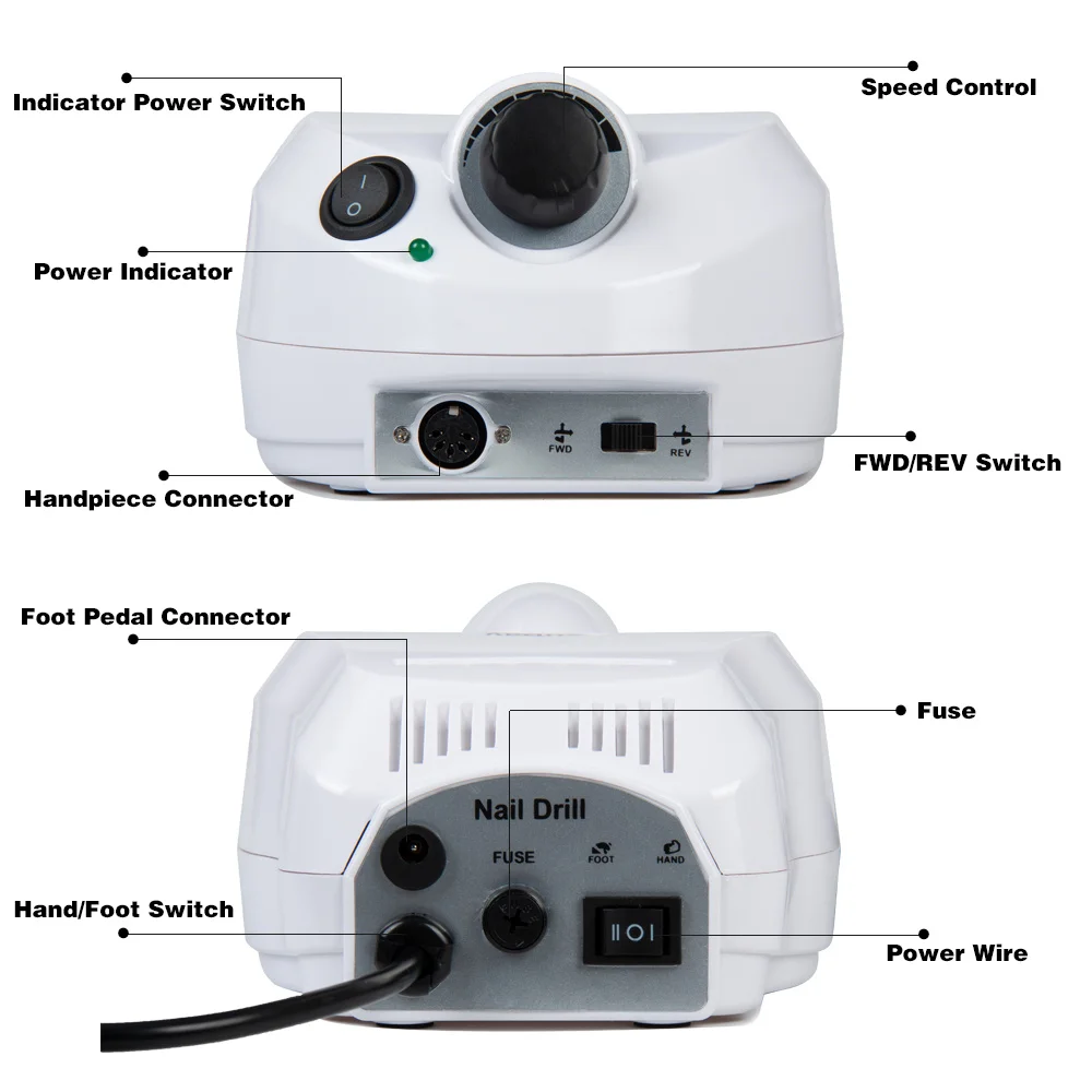 Электрическая пилка для ногтей маникюрный набор профессиональный комплект