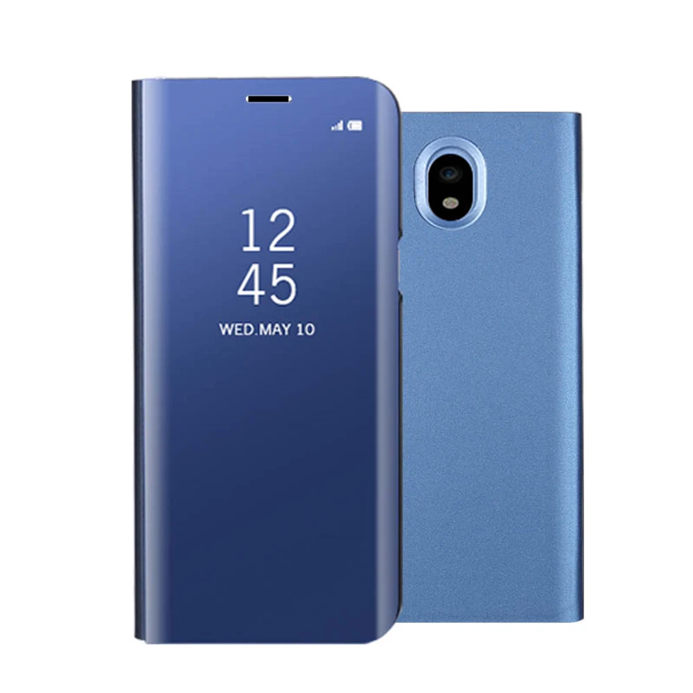 Зеркальный флип-чехол с подставкой для телефона сумки samsung Galaxy J7 J730 2017 чехол