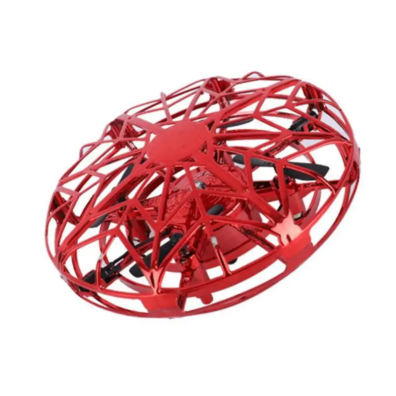 red UFO Flight Simulator Авто избегание ручной Дрон Rc дистанционное управление гоночный самолет разнонаправленная индукция детские игрушки - Цвет: red
