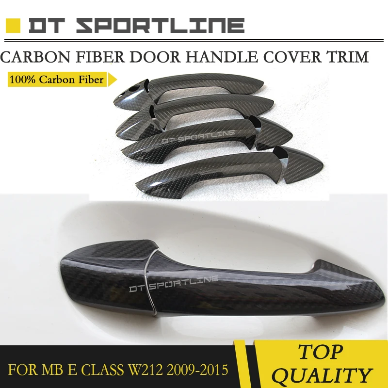 Настоящий углеродный материал Наружная ручка двери автомобиля накладка 2009 2015 ForMB