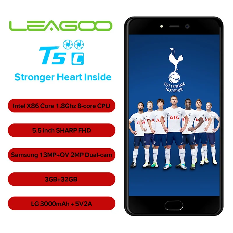 Leagoo T5C смартфон 5 &quotSC9853 Восьмиядерный 3 ГБ ОЗУ 32 Гб ПЗУ Android 7 0 13MP двойная задняя