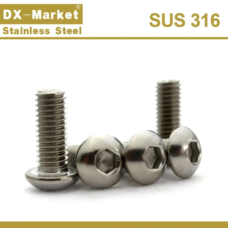M10 болт с головкой в форме пуговицы 316 нержавеющая сталь антикоррозийный винт