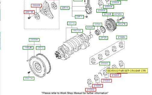 G4GB упорный подшипник коленчатого вала для FITHyundai Elantra Tiburon 1.8L 2.0L L4 21030 23000 23100 1996 2007| |