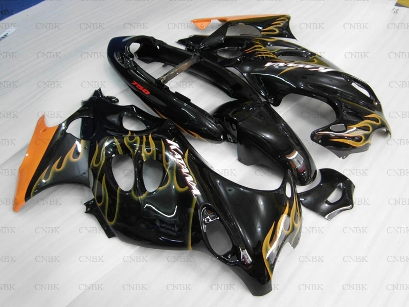 Для GSX600F 1998 2006 Катана наборы тела GSX750 00 01 черный оранжевый пламенный пластиковый