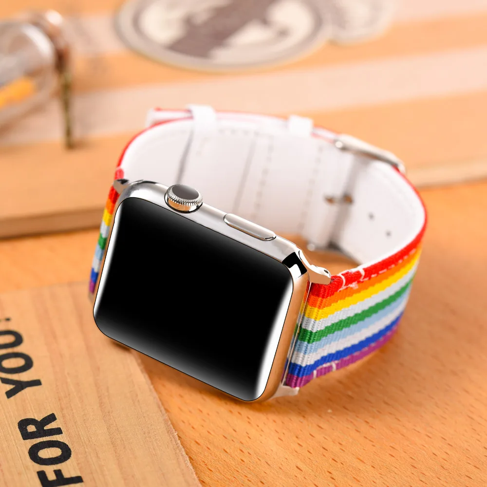 UEBN ремешок для наручных часов apple watch series 4 версия 1 2 3 ремень кожаный чехол задняя