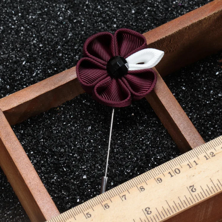 100 шт./лот индивидуальный заказ мужские цветок канзаши с булавка на лацкан в форме