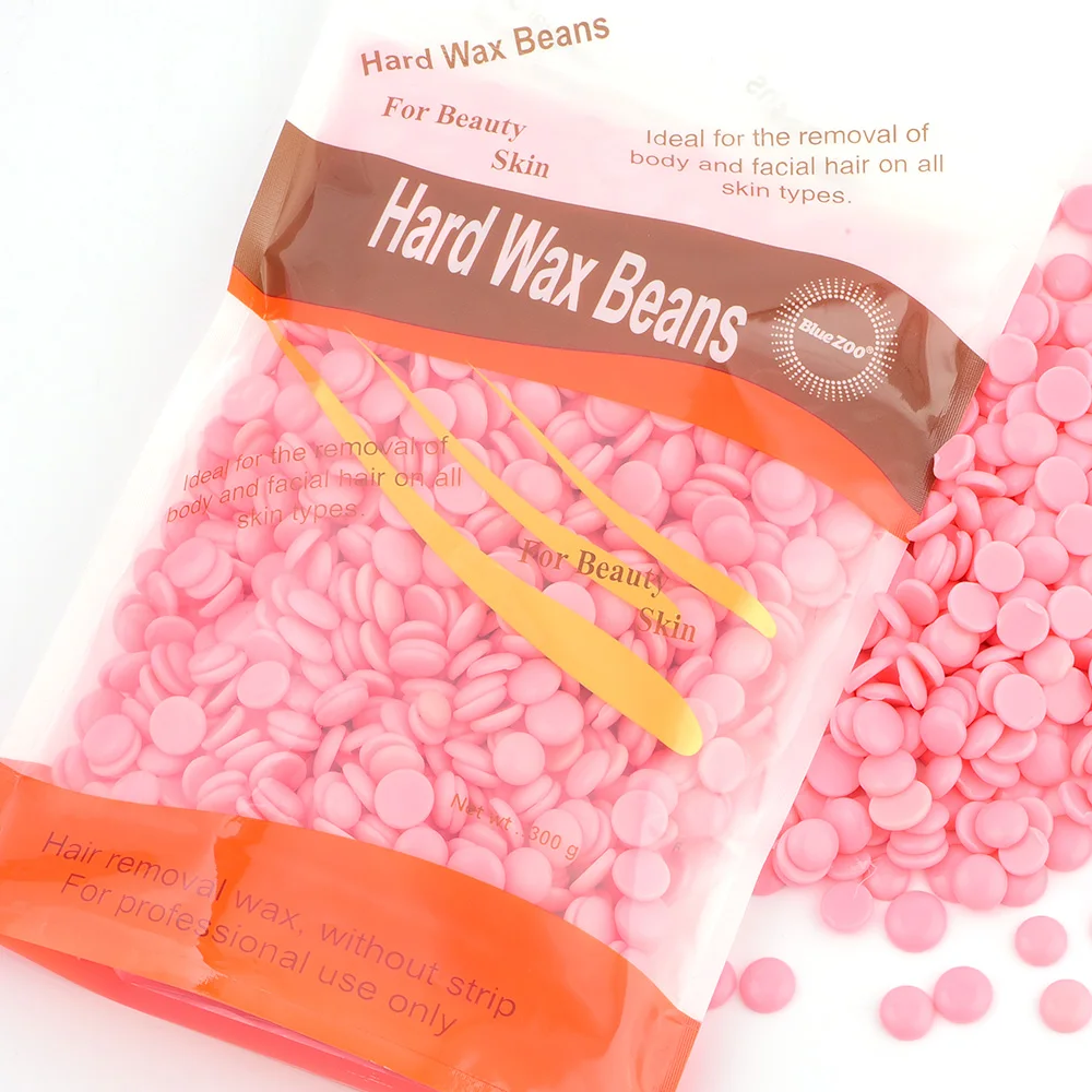 300 г розовые бобы без ленты для депиляции горячая пленка жесткий воск гранулы