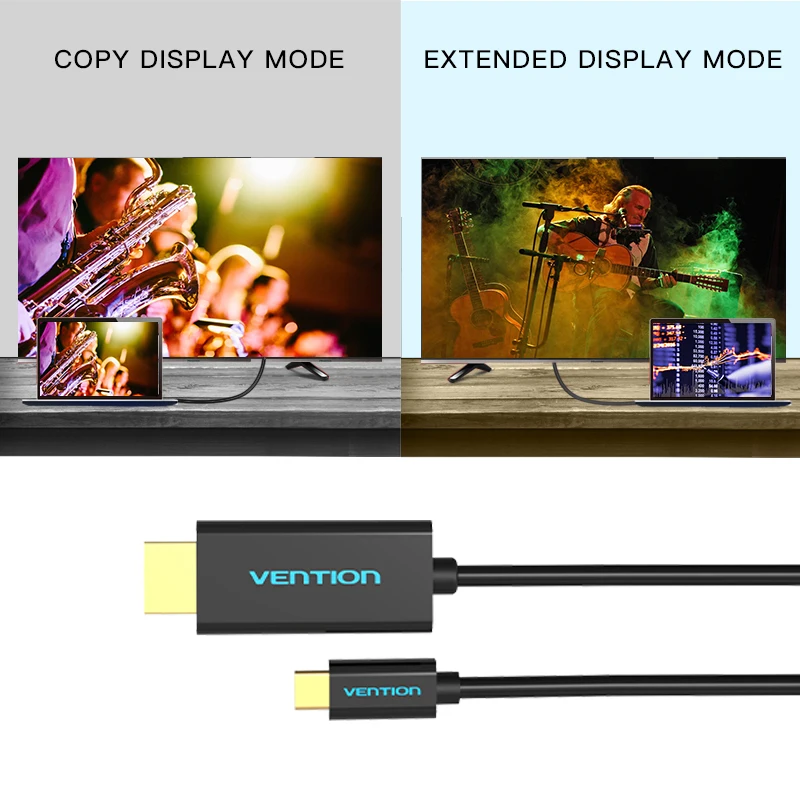 Кабель переходник Vention с Type C на HDMI кабель переключатель обоих концов концах для