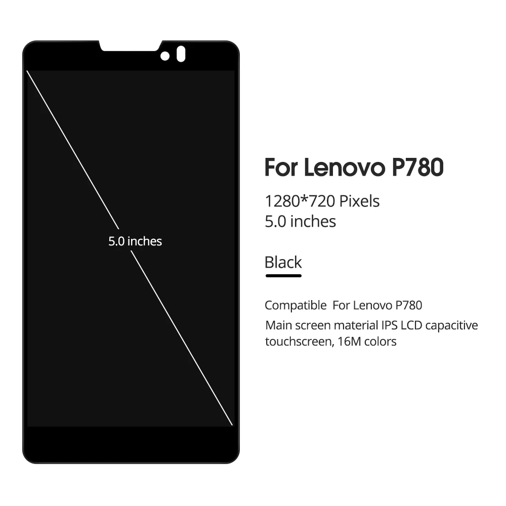 ЖК дисплей с дигитайзером тачскрина в сборе для Lenovo P780|Экраны мобильных