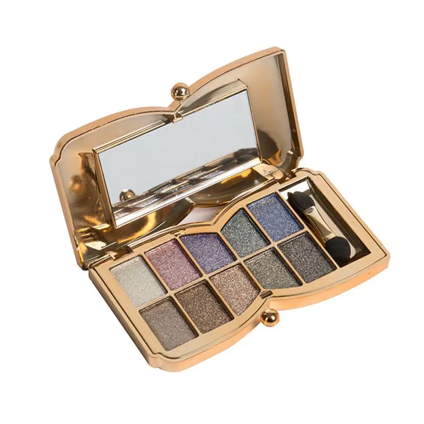 10 видов цветов мерцающие тени для век Палитра теней Макияж Косметический набор