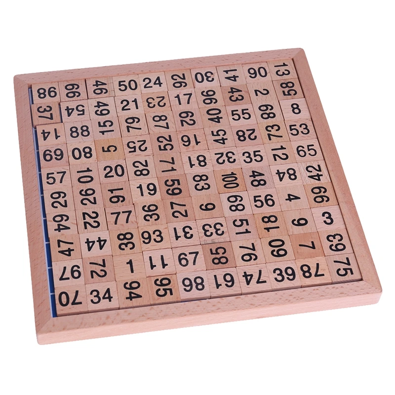 

1-100 Digital Wooden Board Montessori Math Toys Montessori Materials Children's Educational Toys Digital Board