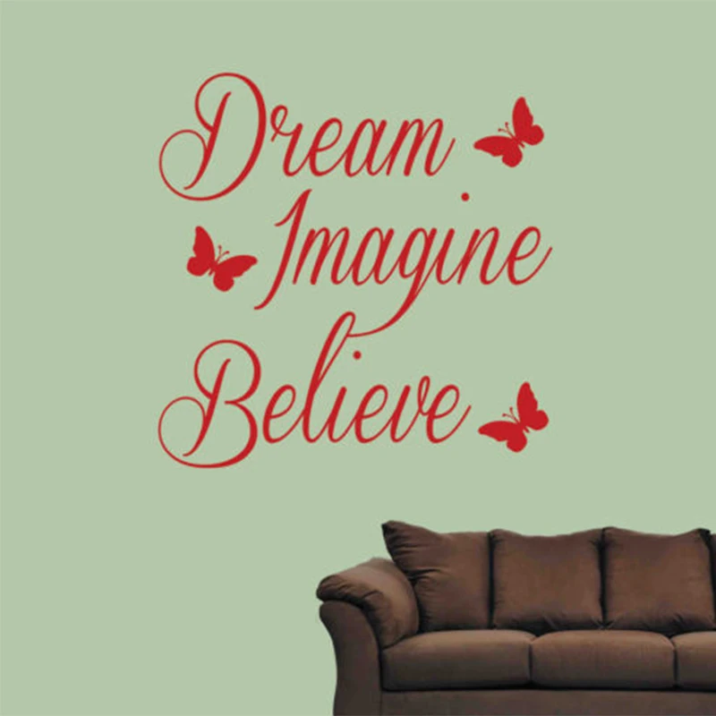 Вдохновляющие наклейки на стену с цитатой мечта реальная фантазия виниловые для