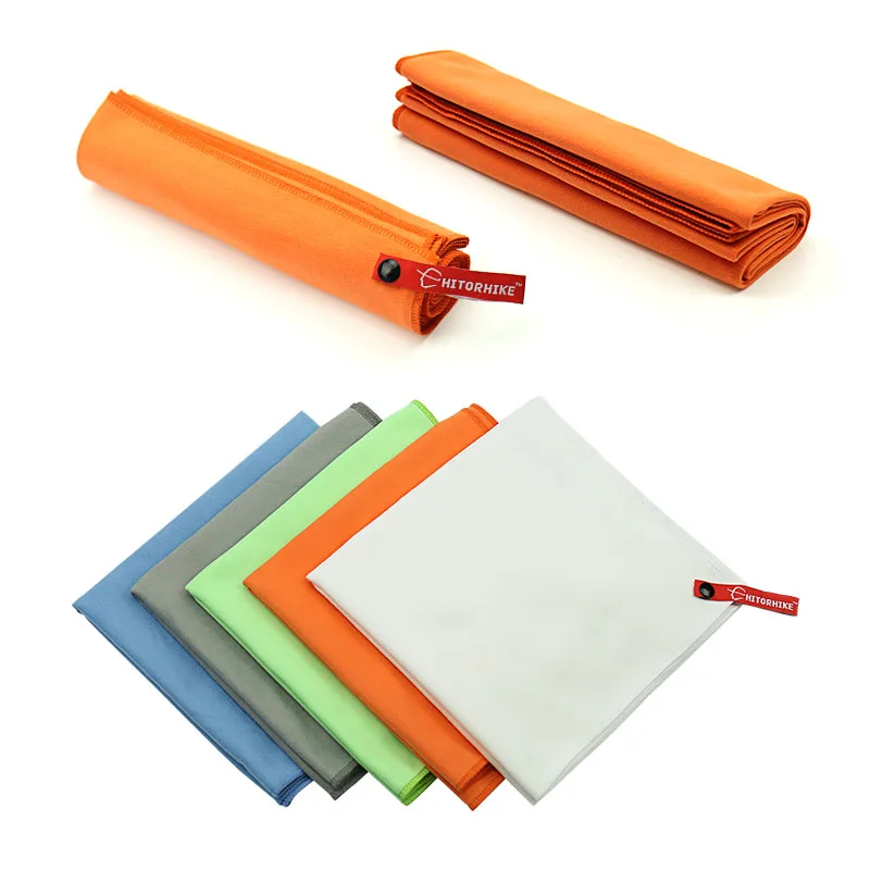 HITORHIKE 81x39cm Microfiber Fast Drying compact Light weight Travel Sport Camping Swim Towel Bath Sheet With Carry Bag outdoors | Спорт и