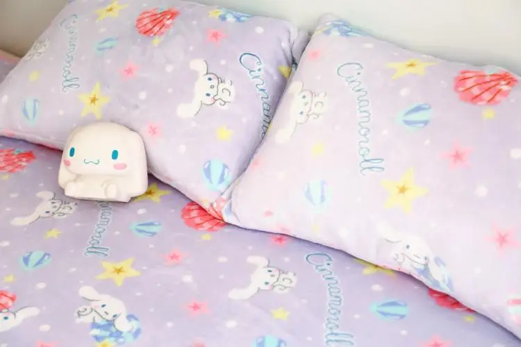 Супер мягкий плюш гладкая фланель фиолетовый Cinnamoroll Собака с большим ухом Кукла мультфильм плюшевые игрушки одеяло наволочка для девочки ребенок