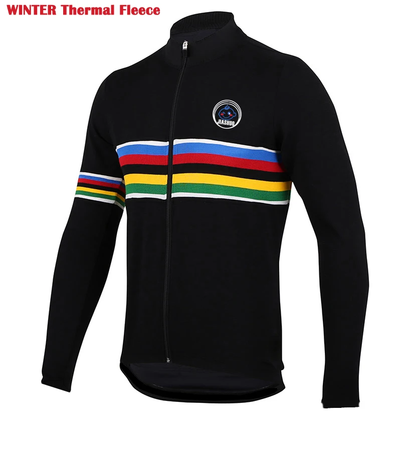 Новинка Зимы 2016 тепловая флисовая длинная профессиональная черная велосипедная