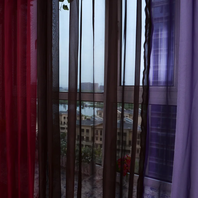 1 панель терилен тюль жалюзи прозрачная вуаль марля занавеска для кафе кухни