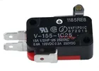 1 шт. V-155-1C25 15A микро концевой выключатель, кнопка SPDT мгновенного действия защелкивающийся переключатель, дорожный переключатель,