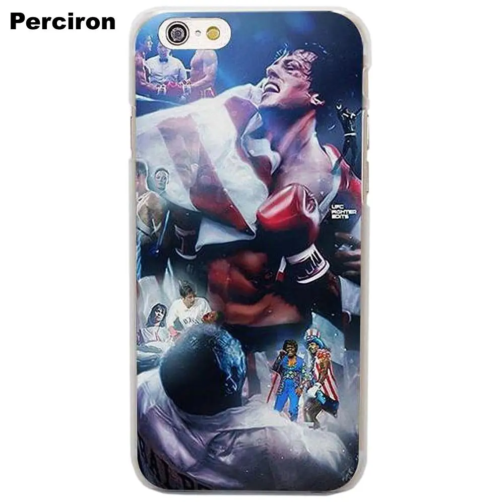 Perciron Rocky Balboa боксерский рисунок дизайн для Apple iPhone X 4 4S 5 5C SE 6 6S 7 8 Plus LG G3 G4 G5 G6 K4 K7 K8 K10