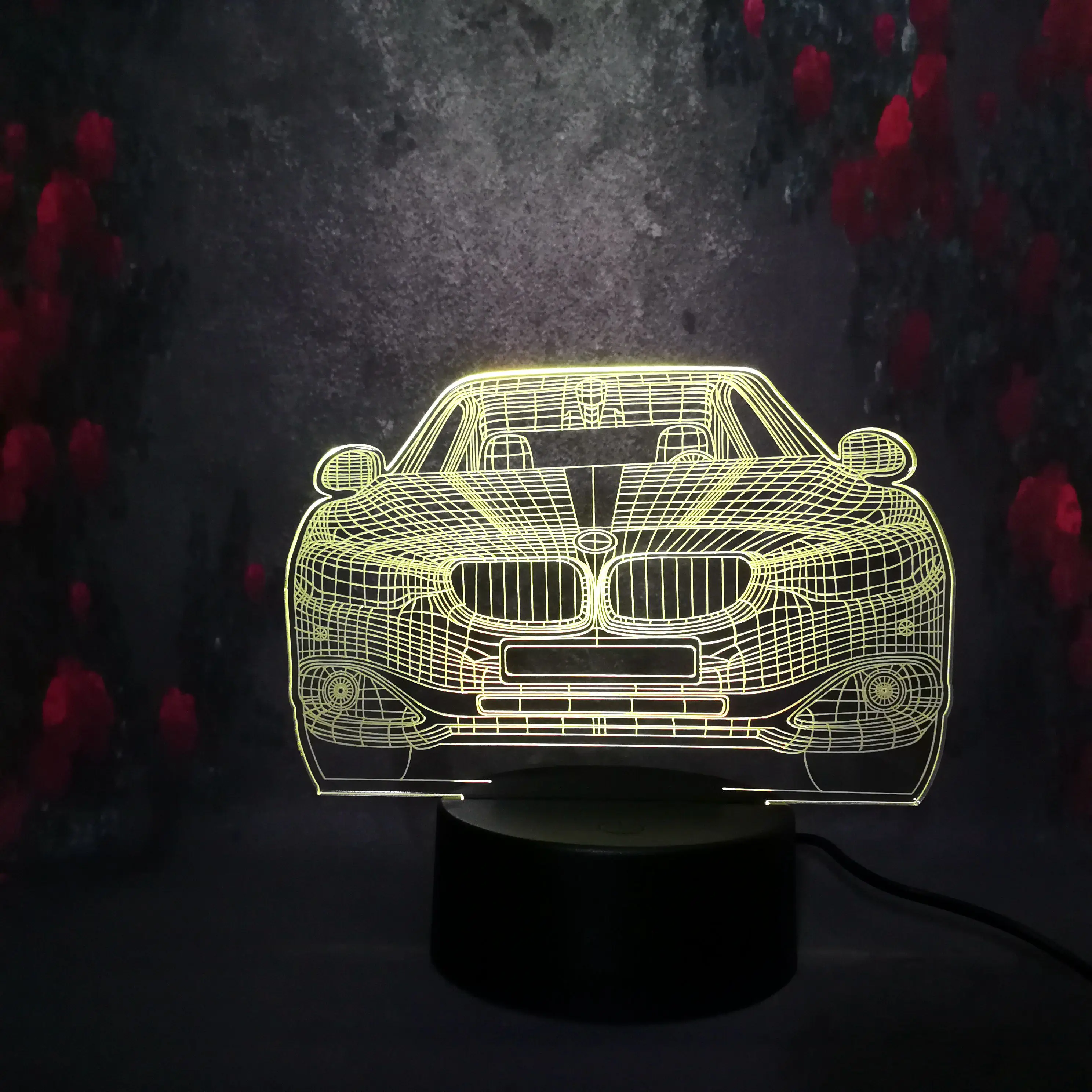 Роскошный автомобильный 3D светодиодный светильник 7 меняющих цвет Лава Ламара