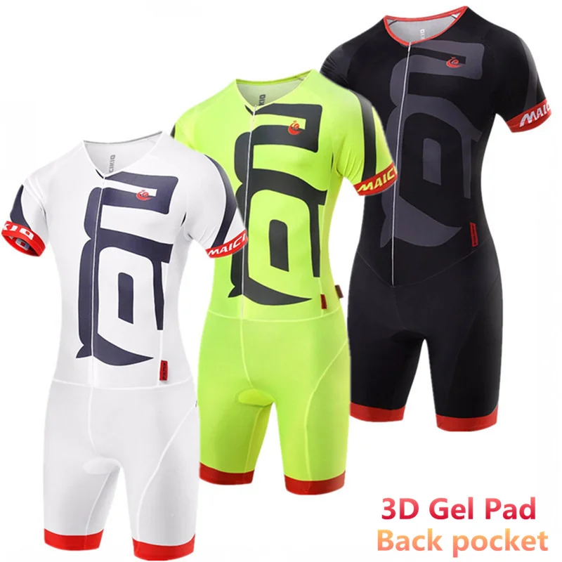 Malciklo высокое качество Триатлон Skinsuit черная одежда для велоспорта быстросохнущая