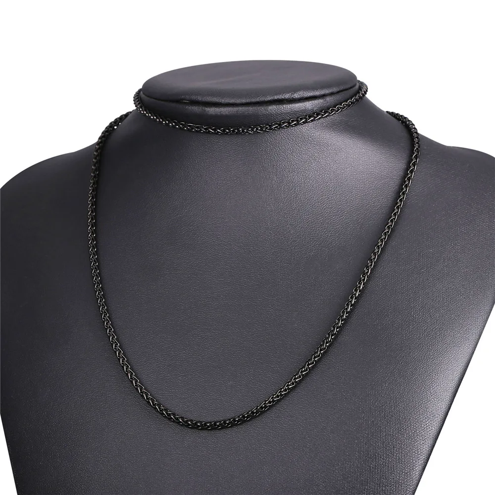 Цепочка из пшеницы 3 мм ожерелье и браслет для мужчин нержавеющая сталь