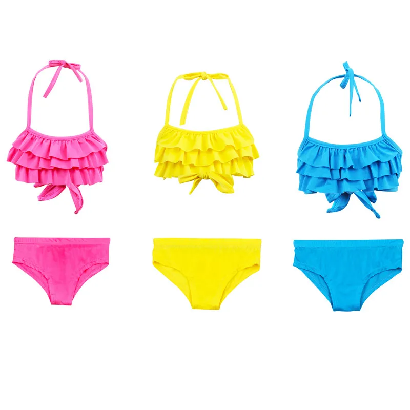 2 шт./компл. Детские купальники бикини для маленьких девочек купальник детские
