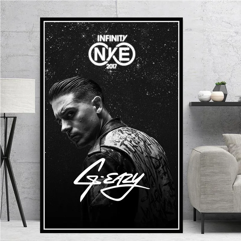 G-Eazy Logic Halsey поп, рэп музыка ПЕВЕЦ звезда Плакат и печатная графика художественное полотно настенные картины для гостиной домашний декор - Цвет: Шоколад