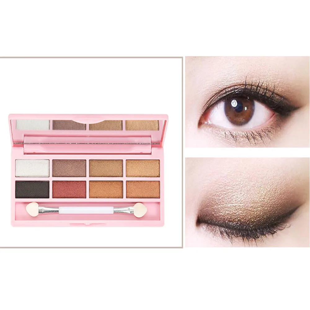 8 цветов Профессиональные натуральные тени для век Shimmer mate Palette Косметическая
