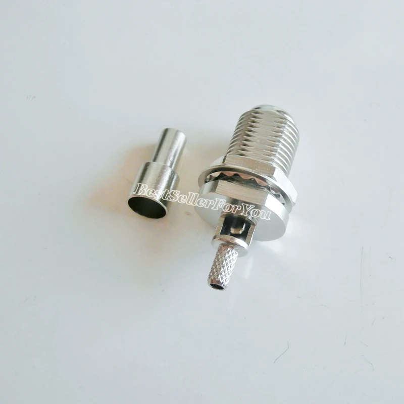 10PCS F Female Nut Bulkhead Window Straight Crimp RG174 RG316 RG179 Cable RF Connector | Обустройство дома