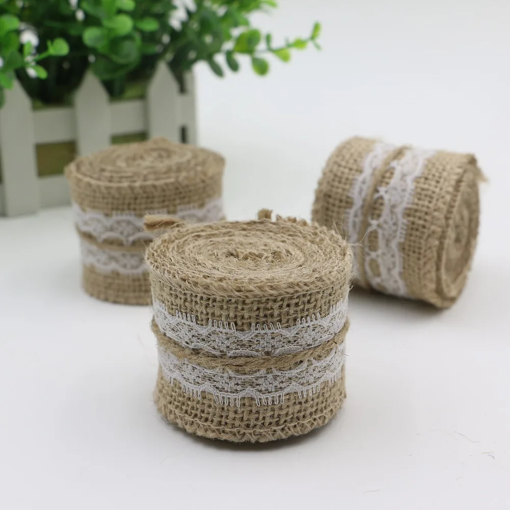 Набор из 5 см шириной 2 метра натуральной ленты для рукоделия деревенская